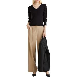 United Colors of Benetton T-shirt met V-hals M/L, Zwart, XXS