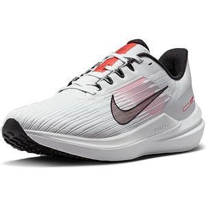 Nike Air Winflo 9 Sneakers voor heren, Photonstaub zwart wit platina tint, 42.5 EU