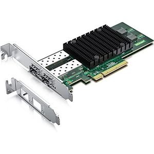 10Gtek 10Gb PCI-E NIC Network Card, Dual SFP+ Port, with original Intel X710-BM2, PCI Express Ethernet Lan Adapter Support Windows Server/Windows/Linux/ESX, Compare to Intel X710-DA2