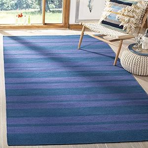 Safavieh Dhurrie tapijt, DHU203 modern 160 x 230 cm Türkis Blau / Lavendel