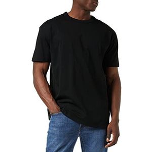 Urban Classics Heren T-shirt van biologisch katoen voor mannen, Organic Basic Tee verkrijgbaar in vele kleuren, maten S - 5XL, Zwart (Zwart 0007), L