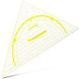 Aristo Wandbord geodriehoek (80 cm hypotenuse, met handgreep, kunststof) transparant