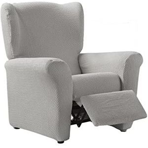 Zebra Textil - Z51 - elastische hoes relaxstoel maat 1 zits (standaard), kleur zilver