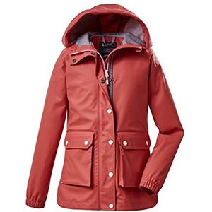 killtec Girl's Jas/outdoorjack met capuchon, waterdicht - KOS 68 GRLS JCKT, coral, 128, 37969-000