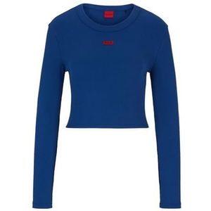 HUGO T-shirt voor dames, Medium Blue420, L