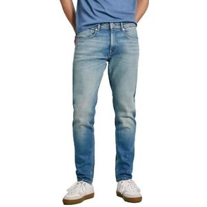 Pepe Jeansvoor mannen. PM207390HV5 Blauwe taps toelopende jeans (29/34), Casual, Katoen, Denim, Duurzaam