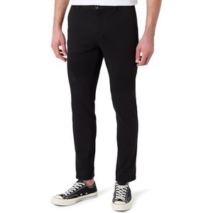 Scotch & Soda Heren Mott gebreide Chino-Slim Fit, Zwart 001, 28W / 30L