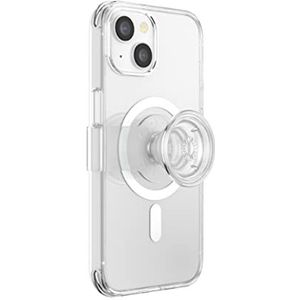 PopSockets: PopCase PlantCore voor MagSafe - Plantaardige Hoesje voor iPhone 14 met een Verplaatsbare PopGrip Slide-Standaard en Grip met een Verwisselbare Top - Clear