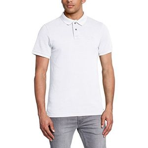edc by ESPRIT Poloshirt voor heren van piqué, slim fit, wit (white), L
