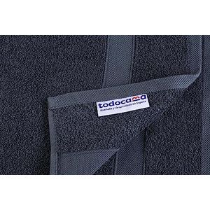 Todocama Handdoeken, 100% katoen, 550 g/m², extra zacht, 5503, zeer absorberend en sneldrogend, donkergrijs, 100 x 150 cm, 2 stuks