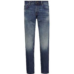 BOSS Heren Re.Maine BC Blue Regular Fit Jeans van stevig denim, Navy411, 33W / 34L