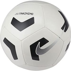 Nike CU8034-100 Nike Pitch Training Recreational Voetbalbalbal, uniseks, wit/zwart/zilver, maat 5