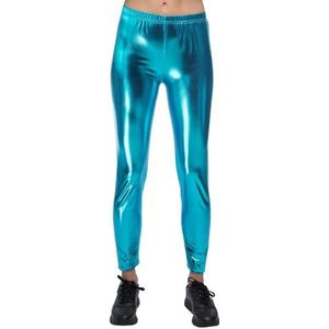 Boland - Metallic Legging - Turquoise - Glanzend - Stretchmateriaal