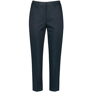 Gerry Weber Klassieke damesbroek, kostuumbroek, broek, vrijetijdsbroek, verkorte broek, effen kleur, 7/8 lengte, navy, 38 NL Kort