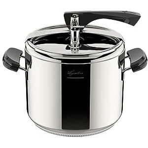 Lagostina Drukpot La Classica Lagofusion, drukpot Ø 22 cm, inhoud 7 l, met mand, receptair en ecoblik, handgrepen van bakeliet, gewichtsventiel en lagofusie