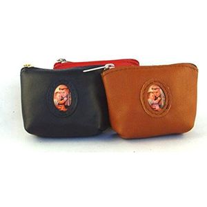 Adriatica lederen houders met ritssluiting (pakket van 3 stuks), verschillende kleuren,