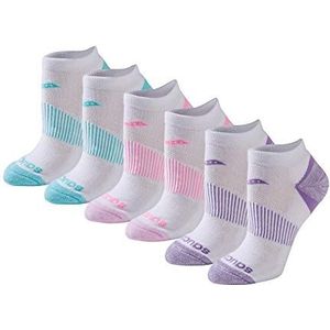 Saucony Dames sokken (Pack van 6), White Brights (6 paar), 36-42 EU