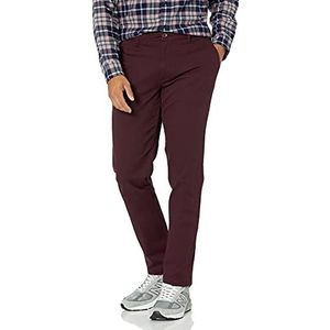Amazon Essentials Skinny-Fit Broken-in Chino Pant Bordeaux, 28W x 28L