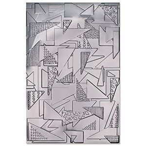 Sizzix 3-D Impressions Embossing Map 664528 Doodle Driehoeken door Jessica Scott, One Size, Multicolor