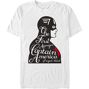 Marvel Unisex Avengers Classic-First Avenger Organic Short Sleeve T-Shirt, White, XL, wit, XL