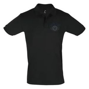 AMERICAN COLLEGE USA Uniseks poloshirt voor jongens en meisjes, zwart, 8 Jaar