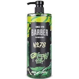 BARBER MARMARA Scheergel voor heren, nr. 78, transparante scheergel voor heren, 1000 ml, Shaving Gel Men - nauwkeurige scheerbeurt van de baardcontouren - schuimt niet - koelt de huid