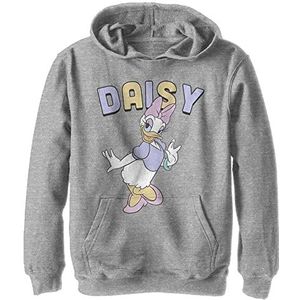 Disney Characters Daisy Duck Boy's Hooded Pullover Fleece, Athletic Heather, Small, Athletic Heather, S