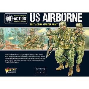 US Airborne Starter Army - 28 mm schaal plastic miniaturen voor boutactie door Warlord Games - Zeer gedetailleerde miniaturen uit de Tweede Wereldoorlog voor Wargaming op tafel