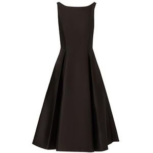 Adrianna Papell Women's Sleeveless Mid-Length Party Dress with V-Back, Black, 10