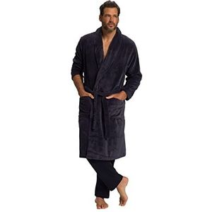 JP 1880 Heren grote maten grote maten Menswear L-8XL badjas, Homewear, microvezel, ceintuur, tot 8XL 701445, grijs (antraciet 12), 4XL