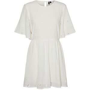 Vero Moda VMMAJA 2/4 Mini Dress WVN jurk, sneeuwwit, M, wit (snow white), M