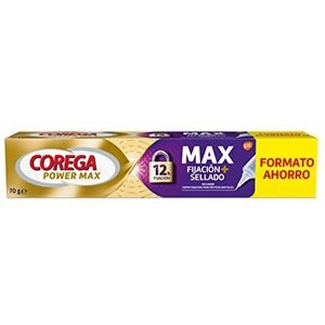 Corega Max fixatie + verzegeling, fixeercrème voor tandprothese, tot 12 uur fixatie, 70 g