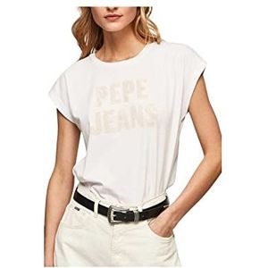 Pepe Jeans Dames Ola T-Shirt, Wit, L, Kleur: wit, L