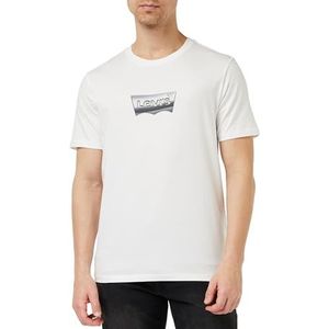 Levi's Graphic Crewneck Tee T-shirt Mannen, Chrome Batwing White+, XL