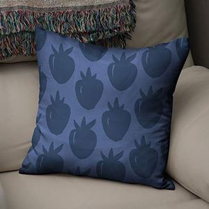 BonaMaison Decoratieve Kussensloop, Blauw Kussenhoezen Bank, Zitkussen, Decoratieve Kussenhoesjes, Kussensloop; Sofa, Slaapkamer, Kantoor, Auto 50x50 Cm - Ontworpen en vervaardigd in Turkije