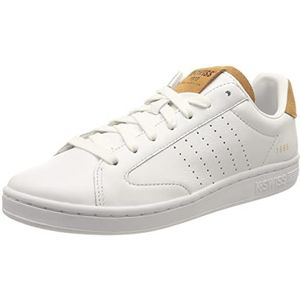 K-Swiss Lozan Klub LTH Sneakers voor heren, WHT/WHT/BRWNSGR SD, 44,5 EU