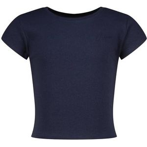 Vingino G-Basic-Crop Rib Tee Top voor meisjes, navy blazer, 14 Jaar
