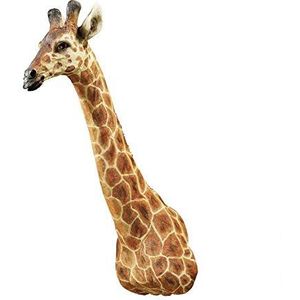 Design Toscano Afrikaanse giraf, wandtrofeesculptuur