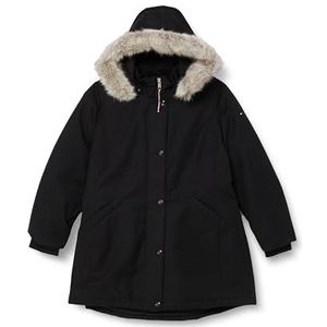 Tommy Hilfiger CRV PADDED PARKA MET FUR, Zwart