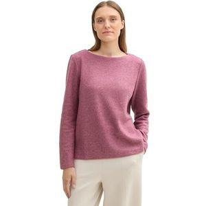 TOM TAILOR Sweatshirt voor dames, 35895 - Pink Velvet Melange, S