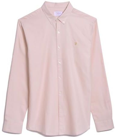 Farah - Geruit Overhemd - Roze - Heren