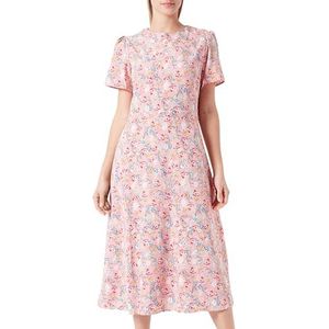 COBIE Midi-jurk voor dames, Roze, meerkleurig., L
