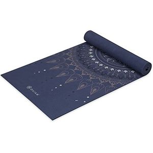 Gaiam Yogamat - Premium 6 mm Print Extra Dikke Antislip Oefening & Fitness Mat voor alle soorten yoga, Pilates & Floor Trainingen - Here & Now