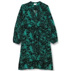 ONLY CARMAKOMA Carottelia Life Ls Blk Dress AOP blousejurk voor dames, groen, 48 NL