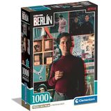 Clementoni - Berlijn Puzzel-berlin-1000 stukjes, Netflix Puzzel: het papierhuis/money heist, verticaal, plezier voor volwassenen, Made in Italy, meerkleurig, 39849