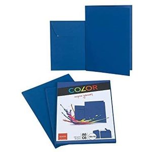 Elco Color Set Kaart met envelop, band met elk 10 stuks C690/200Gblauw