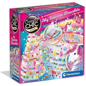 Clementoni - Crazy Chic-My Unicorn armbanden Kit Te, set om te maken, spel 7 jaar, vriendschapsarmbanden voor meisjes, creatief werk, meerkleurig, 18792