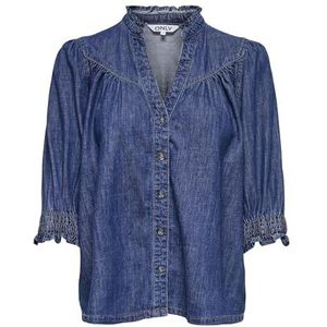Onlraya 3/4 Shirt DNM AKM Noos, donkerblauw (dark blue denim), L