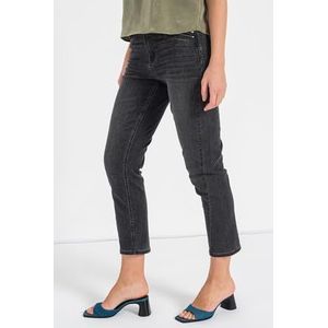 DKNY Dames High Rise Cropped Straight Jeans, Concrete Wash, 29, Concrete Wash