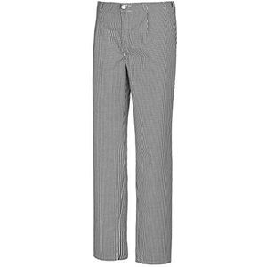 BP® Chef's/bakkersbroek 1353-910-18, 100% Katoen Zwart - Wit Check Patroon, Maat 62